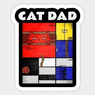 Cat Dad – Modern Art Cat Lover Sticker